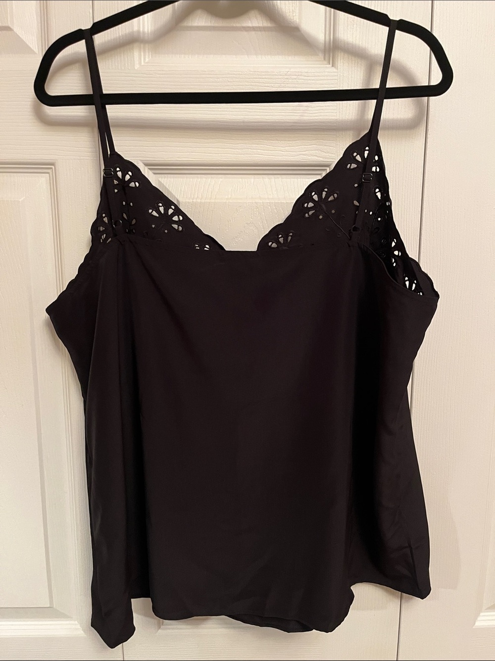 Express Black Eyelet-Trim Spaghetti Strap Cami - Picture 6 of 6